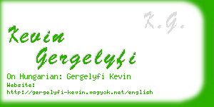 kevin gergelyfi business card